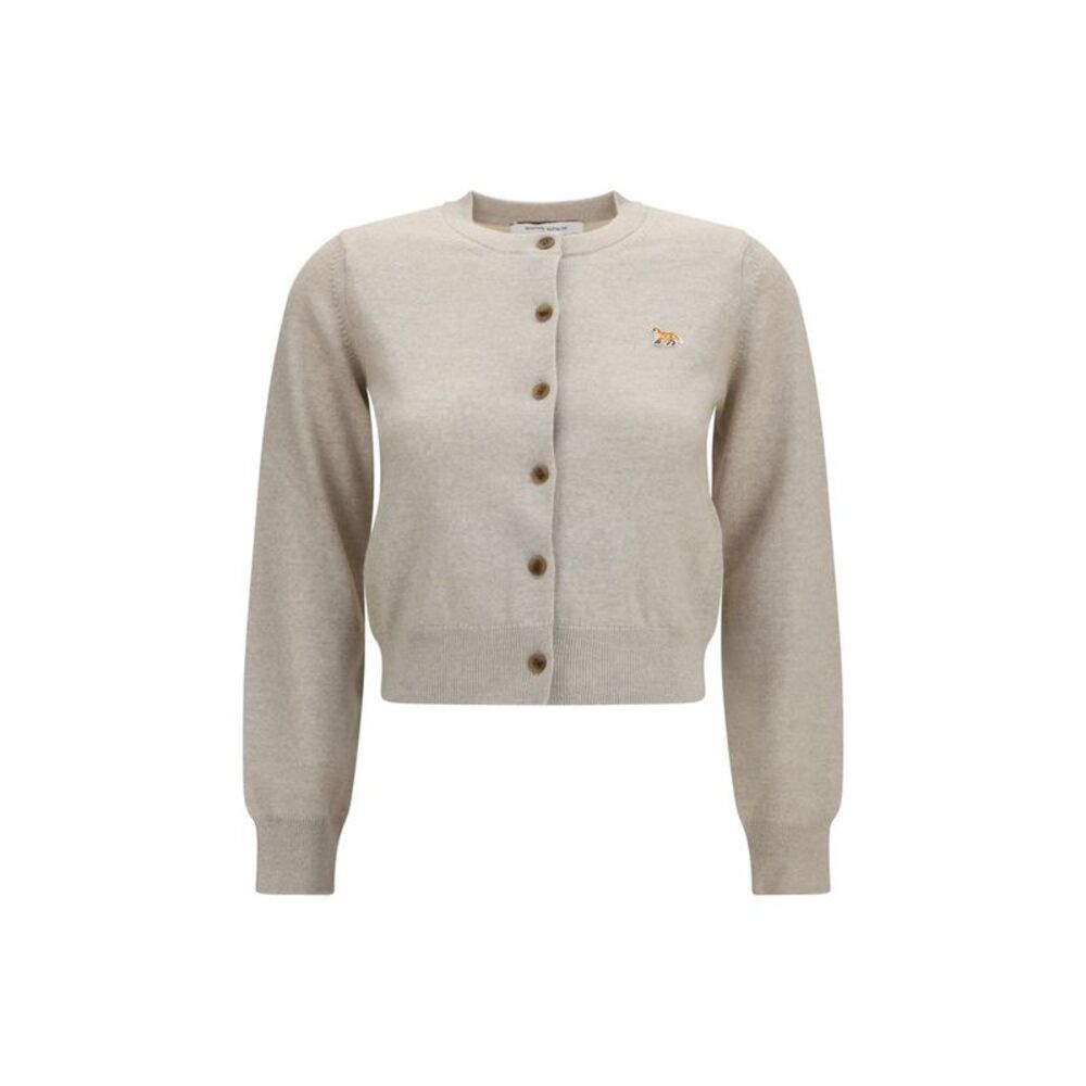 Maison Kitsuné Beige Cotton Women's Cardigan